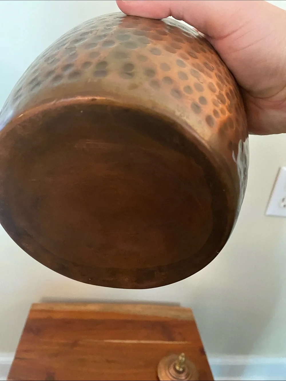 Vintage hammered copper